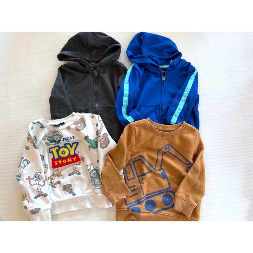 Boys 2T Sweatshirt Hoodie Lot 4 Pc Disney Toy Story Cat & Jack Children’s Place